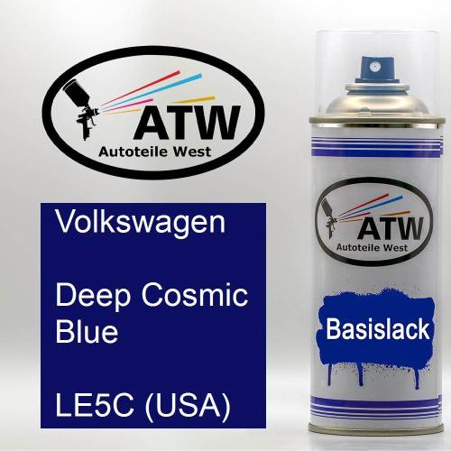 Volkswagen, Deep Cosmic Blue, LE5C (USA): 400ml Sprühdose, von ATW Autoteile West.